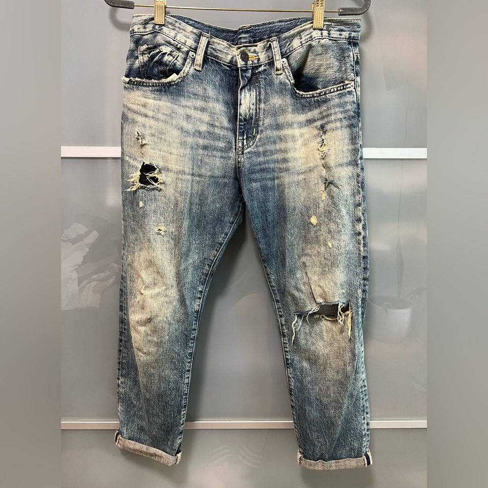 Denim & Supply Ralph Lauren Light Blue Ripped Boyfriend Jeans